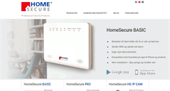 Desktop Screenshot of homesecure.dk
