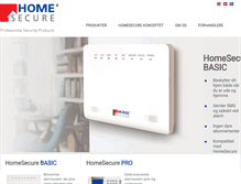 Tablet Screenshot of homesecure.dk